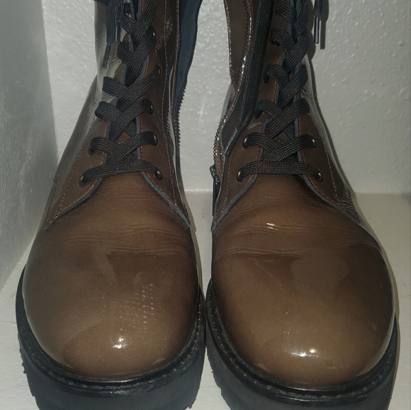 Thursday Boot Co. Olive Combat Boot in Patent Leather 10 S212 - Picture 6 of 8